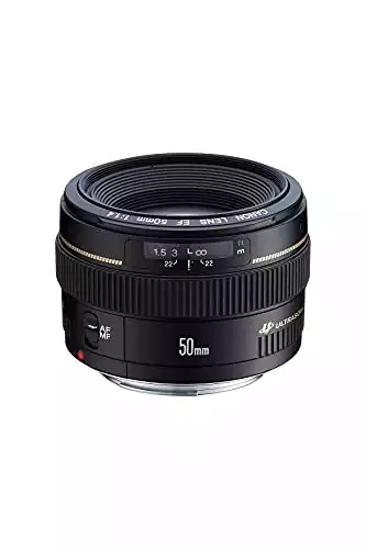 Canon EF 50mm f/1.4 USM Standard and Medium Telephoto Lens for Canon SLR Cameras, Fixed