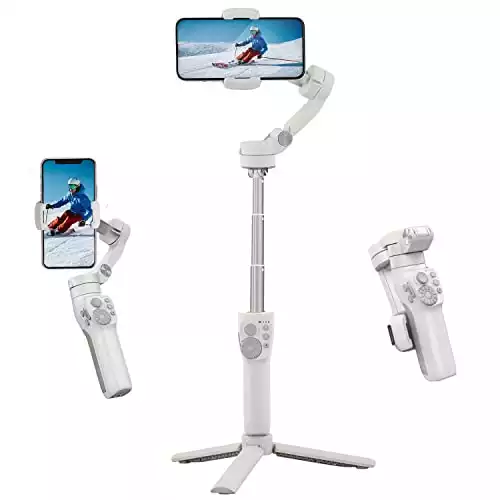 FeiyuTech Vimble 3 Gimbal Stabilizer for Smartphone iPhone 13 Pro Max & Samsung S22, 3-Axis Cell Phone Gyro Gimbal for Android and iPhone, 7.8IN Extension Rod, Vlog YouTube TikTok Video