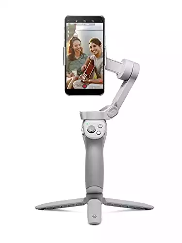 DJI OM 4 – Handheld 3-Axis Smartphone Gimbal Stabilizer with Grip, Tripod, Gimbal Stabilizer Ideal for Vlogging, YouTube, Live Video, Phone Stabilizer Compatible with iPhone and Android