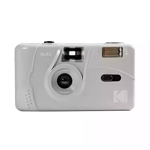 Kodak M35 Reusable M35 35mm Film Camera, Fixed-Focus and Wide Angle, Build in Flash and Compatible with 35mm Color Negative or B/W Film (Film and Battery NOT Included) (Grey)