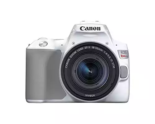 Canon EOS REBEL SL3 Digital SLR Camera with EF-S 18-55mm Lens Kit, Built-in Wi-Fi, Dual Pixel CMOS AF and 3.0 inch Vari-angle Touch Screen, White