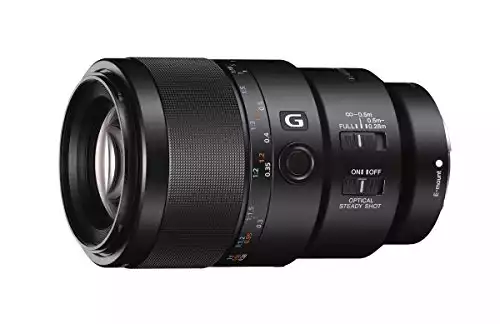 索尼 SEL90M28G FE 90mm f/2.8-22 Macro G OSS 标准定焦镜头，适用于无反光镜相机，黑色
