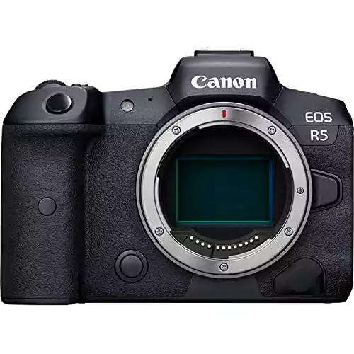 Canon EOS R5 Full-Frame Mirrorless Camera – 8K Video, 45 Megapixel Full-Frame CMOS Sensor, DIGIC X Image Processor, Up to 12 fps Mechanical Shutter (Body Only)