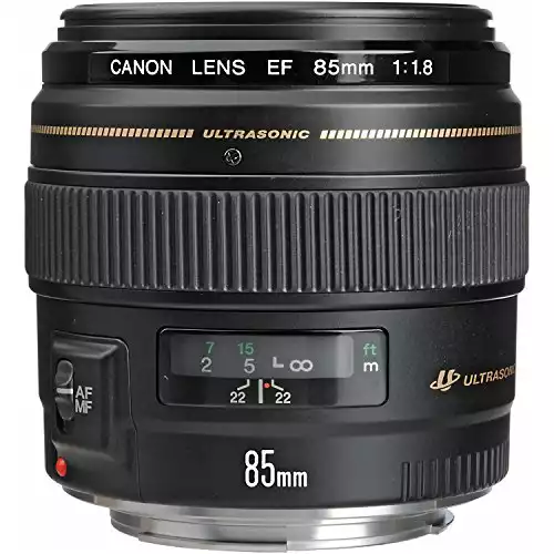 Canon EF 85mm f/1.8 USM Medium Telephoto Lens for Canon SLR Cameras – Fixed
