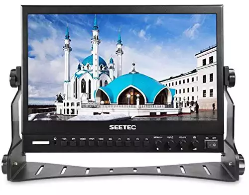 SEETEC P133-9HSD 13.3 Inch Pro SDI Broadcast Monitor Professional LCD Director Studio Production Monitoring IPS Screen Full HD 1920×1080 Aluminum Design with 3G-SDI 4K HDMI AV YPbPr