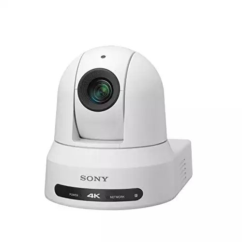 Sony BRC-X400 4K PTZ Network Camera with NDI & HX Capability, 80x Zoom, PoE+, White