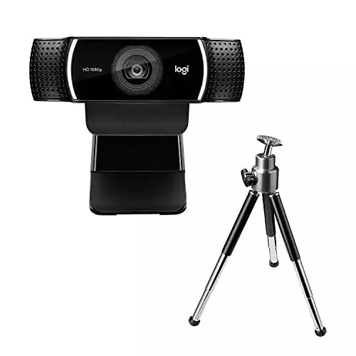 Logitech C922 Pro Stream Webcam 1080P Camera for HD Video Streaming & Recording 720P at 60Fps with Tripod Included