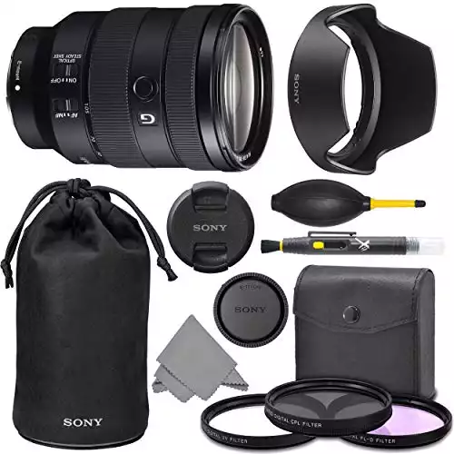 Sony FE 24-105mm f/4 G OSS Lens (SEL24105G) with Pro Kit Combo Bundle - International Version